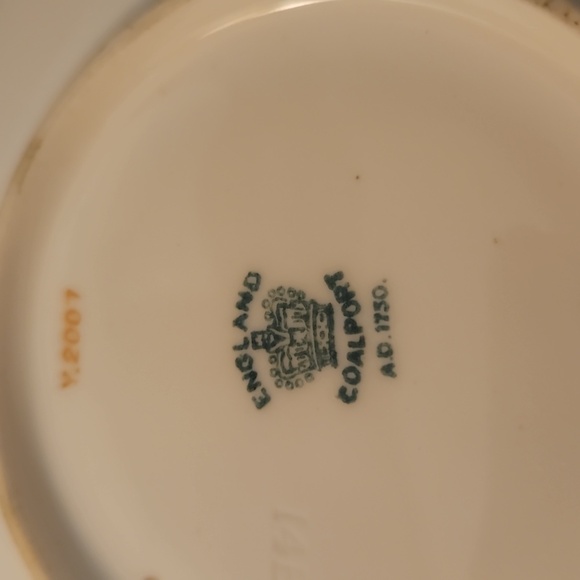 Antique COALPORT 1915 Gold Encrusted Lavendar Replacement Saucer #14E15 - Picture 7 of 8